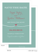 Take Note Designs Save The Date Cards - Tie the Knot Tiffany Heart Red