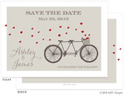 Take Note Designs Save The Date Cards - Tandem Bike Hearts in a Basket