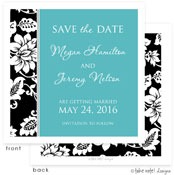 Take Note Designs Save The Date Cards - Black Vine Border