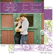 Take Note Designs Save The Date Cards - Violet Band