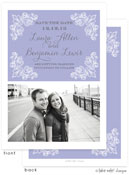 Take Note Designs Save The Date Cards - Lilac Delicate Corners