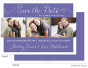 Take Note Designs Save The Date Cards - Purple Three Photo