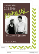 Take Note Designs Save The Date Cards - Lucky Us Coffee and Lime