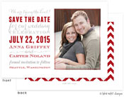 Take Note Designs Save The Date Cards - Subway Red and Grey