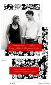Take Note Designs Save The Date Cards - Black Pattern Red Tag