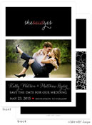 Take Note Designs Save The Date Cards - she said yes