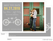 Take Note Designs Save The Date Cards - Tandem Bike Designer
