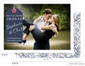 Take Note Designs Save The Date Cards - Navy and Pink Tag