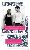 Take Note Designs Save The Date Cards - Navy Pattern with Pink Band