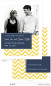 Take Note Designs Save The Date Cards - Navy and Yellow Designer Tag