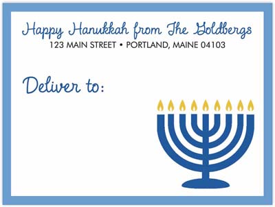 Shipping Labels by Three Bees (Hanukkah Blues)