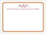 Shipping Labels by Stacy Claire Boyd - Orange Round Ruffled Border