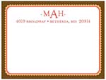 Shipping Labels by Stacy Claire Boyd - Brown-Orange Pink Round Ruffled Border