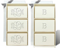 Carved Solutions Personalized Soap Set (Signature Spa Trio - Rectangle)