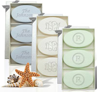 Carved Solutions Personalized Soap Set (Signature Spa Trio - Oval)