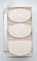 Personalized Soap Sets - Apple For Teacher - Spa Satsuma Trio