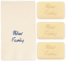 Anthony Personalized Soap Set of 3 Plus Guest Towels by Embossed Graphics