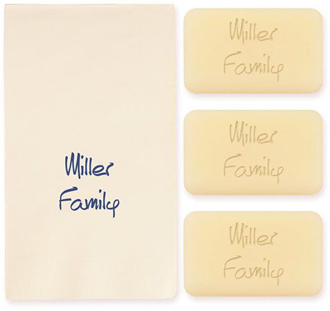 Anthony Personalized Soap Set of 3 Plus Guest Towels by Embossed Graphics