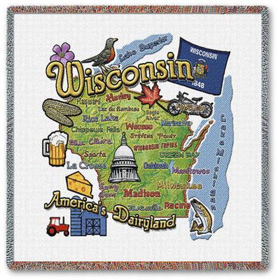 State Square Throws - Wisconsin State Square Throws - Wisconsin