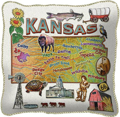 State Pillow Cases - Kansas State Pillow Cases - Kansas