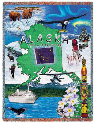 State Tapestry Throws - Alaska