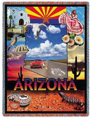 State Tapestry Throws - Arizona