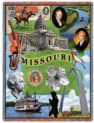 State Tapestry Throws - Missouri