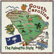 State Square Throws - South Carolina