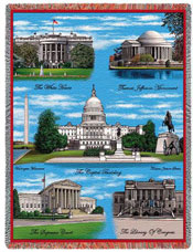 State Tapestry Throws - Washington DC