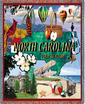 State Tapestry Throws - North Carolina