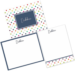 Stationery/Thank You Notes by Three Bees (Rainbow Dots Stationery Gift Set)