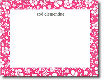Boatman Geller Stationery - Pink Hawaiian Boatman Geller Stationery - Pink Hawaiian
