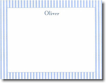 Boatman Geller Stationery - Blue Seersucker Boatman Geller Stationery - Blue Seersucker