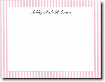 Boatman Geller Stationery - Pink Seersucker