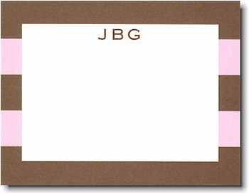 Boatman Geller Stationery - Pink & Brown Rugby