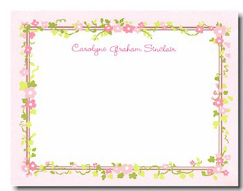 Boatman Geller Stationery - Floral Border