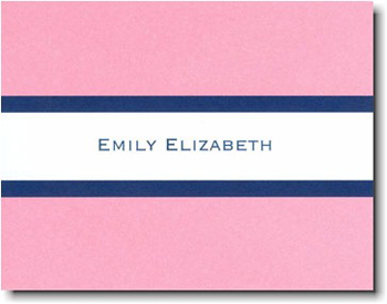 Boatman Geller Stationery - Light Pink & Navy Stripe