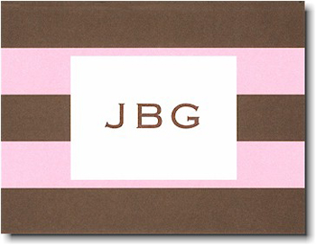 Boatman Geller Stationery - Pink & Brown Rugby