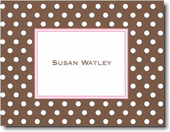 Boatman Geller Stationery - Brown Dot