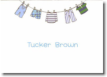 Boatman Geller Stationery - Blue Clothesline Boatman Geller Stationery - Blue Clothesline