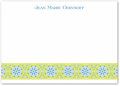 Boatman Geller - Lime Floral Band Stationery