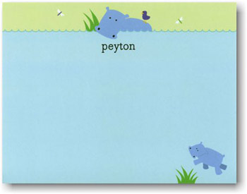 Boatman Geller Stationery - Hippo Boatman Geller Stationery - Hippo