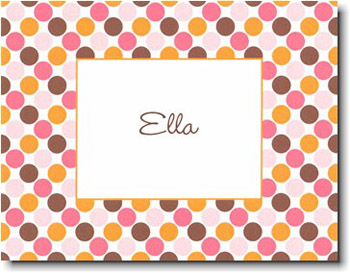 Boatman Geller Stationery - Big Dots Warm Folded Note