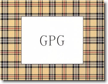 Boatman Geller Stationery - Town Plaid Folded Note Boatman Geller Stationery - Town Plaid Folded Note