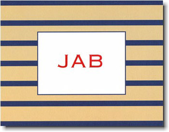 Boatman Geller Stationery - Nautical Stripe Folded Note