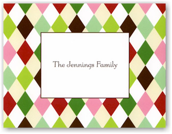 Boatman Geller Stationery - Harlequin Festive Foldover Boatman Geller Stationery - Harlequin Festive Foldover