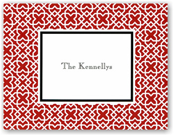 Boatman Geller Stationery - Mod Lattice Red Boatman Geller Stationery - Mod Lattice Red