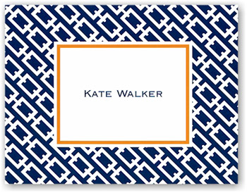 Boatman Geller Stationery - Chain Link Navy