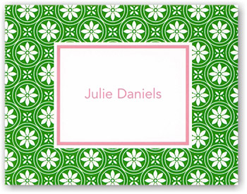 Boatman Geller Stationery - Medallion Green Boatman Geller Stationery - Medallion Green