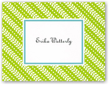 Boatman Geller Stationery - Mod Vine Lime Boatman Geller Stationery - Mod Vine Lime